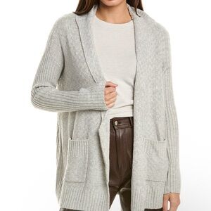 NWOT CABI #3366 RIBBED KNIT Gray ZIP-FRONT Oversized COSMO SWEATER CARDIGAN Sz S